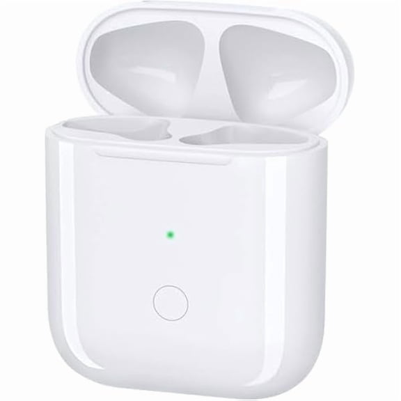 mjw001 Charging Case for AirPods 1st/2nd Generation, Replacement Charger Case for Airpod 1st/2nd Generation Built-in 450 mAh Battery, Charging Case Support Wireless & Wired -No Earbuds