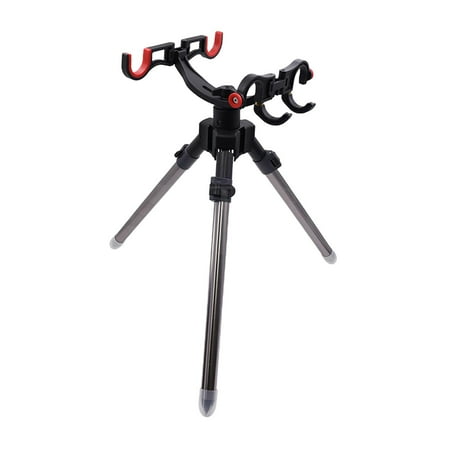 SunniMix Fishing Rod Tripod Bracket Outdoor Supplies Rack Pole Storage for Ship Yacht Long Gray Black 39cm