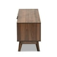 thumbnail image 4 of Baxton Studio Hartman Mid-Century Modern Walnut Brown Finished Wood TV Stand, 4 of 7