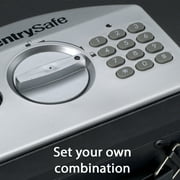 SentrySafe P008E Small Portable Security Safe, 10 in x 7.9 in x 2.9 in, Black