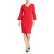thumbnail image 2 of Vestido ajustado y acampanado Calvin Klein para mujer rojo 8, 2 of 2