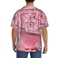thumbnail image 3 of Pofeuu Glittering Pink Bathtub Print Mens Casual Short Sleeve Shirts Beach Summer Spread Collar Pocket Tops Men's Casual Short-sleeved Shirt-Small, 3 of 5