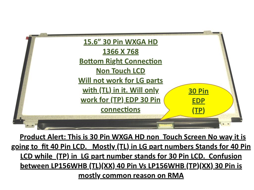 Chi Mei Innolux N156BGE-E41 15.6 WXGA HD Slim Glossy eDP 30 pin LCD LED  Screen/display