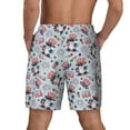 thumbnail image 3 of Sigee I Love USA Print Mens Swim Trunks with Compression Liner Quick Dry Swim Stretch Beach Shorts with Pockets,S-3XL, 3 of 7