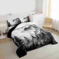 thumbnail image 3 of Manfei Farmhouse Nature Scenery Full Size Comforter Sets, Grey Rustic Watercolor Bedding Comforter Set, Teen Kid Adult Reversible Bedding Sets, Ultra Soft Home Decor, 3 Pieces, 3 of 8
