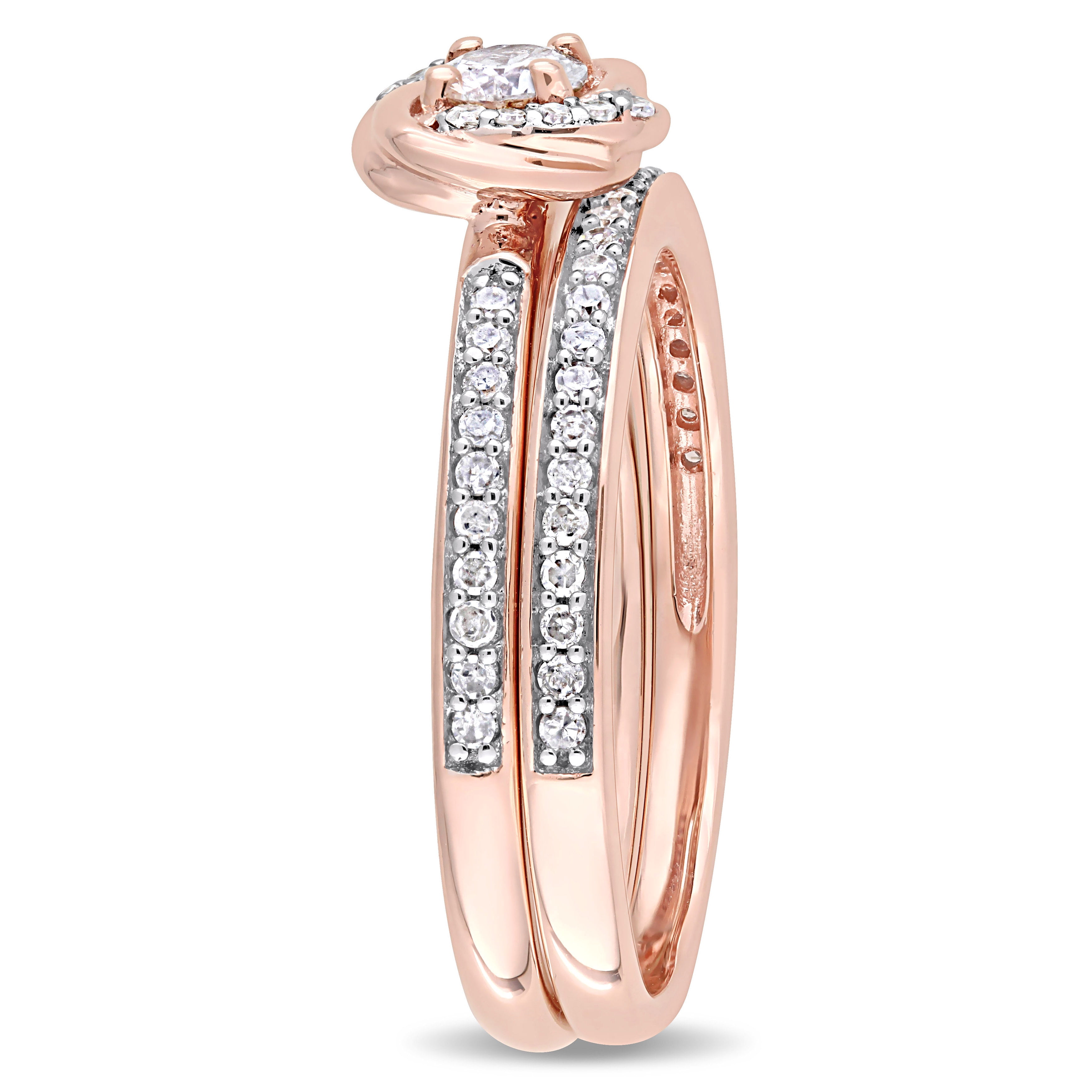 Everly Women's Diamond 10k Rose Gold Bridal Set