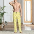 thumbnail image 5 of Vsdgher Daisies Flowers Print Mens Pajama Pants Sleep & Lounge Pants, PJ Bottoms With elastic waistb and Pockets, 5 of 5