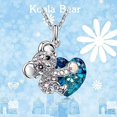 thumbnail image 4 of Collar con colgante de corazón de koala azul para mujer, joyería con cristales, regalo para mamá, su hija y su amiga, 4 of 5