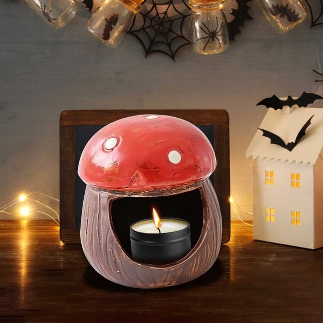 Xihbxyly Candelabro de Halloween, Linterna de Calabaza, Diseño de Soporte para Casa, Decoración de Cerámica Única, Versátil para Halloween y Pascua, Decoración Festiva Del Hogar, Tamaño 11,5 X 11,5 X
