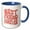 Blue/White, variant on 3drose, Best Friends Forever Wave Effect, 15oz Two-tone Blue Mug