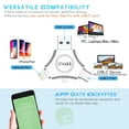 thumbnail image 2 of iDiskk MFi Certified 128GB USB 3.0 Flash Drive for iPhone, 3in1 External Memory Photo Stick for iPhone, OTG Android Phone, PC, 2 of 8