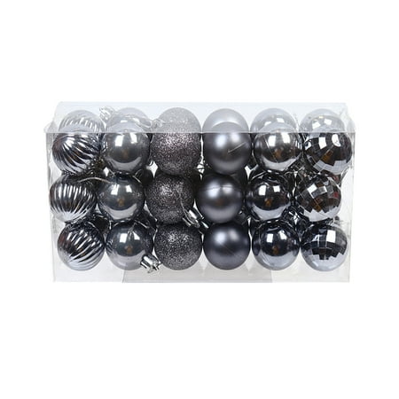 

QILIN 1 Box DIY Christmas Balls Pendant Anti-deform Plastic Festive Ambience Christmas Tree Balls Home Decor