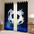 thumbnail image 2 of Erosebridal Football Curtains 52x84 inch,Sports Theme Blackout Curtains,Teens Soccer Ball Curtains & Drapes,Football Player Lover Window Curtains for Living Room Bedroom,Blue Black, 2 of 6