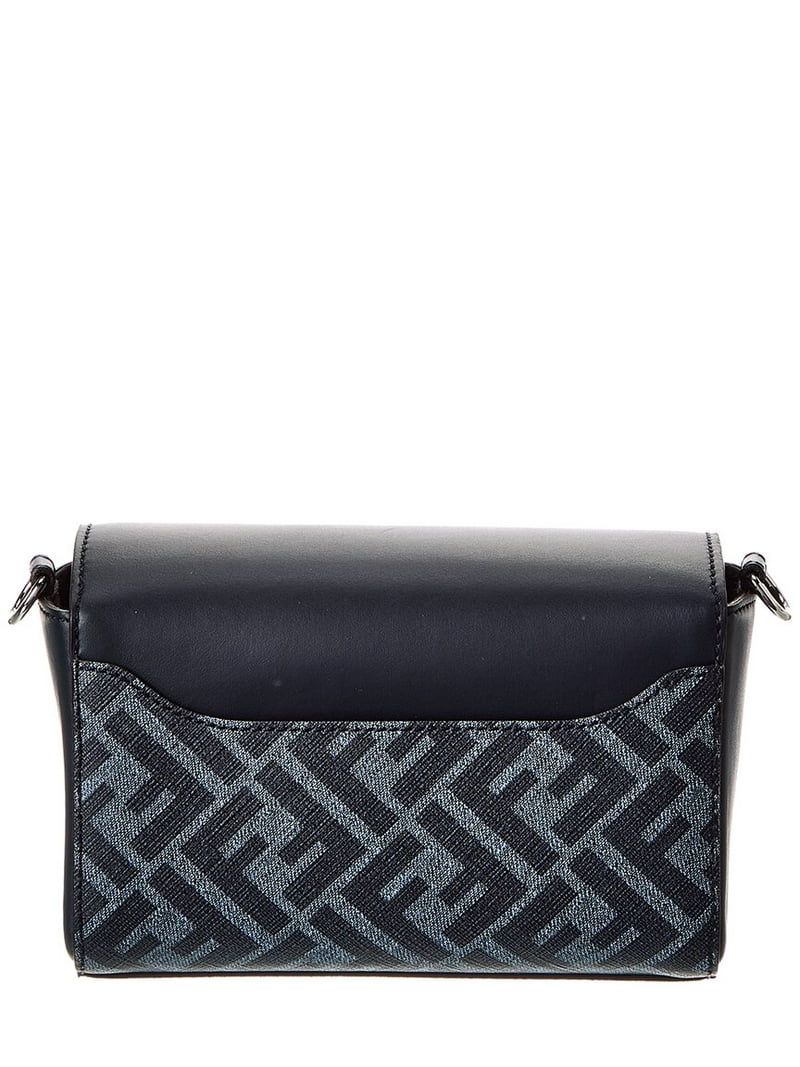 FENDI Squared FF & Canvas Shoulder Bag, Blue - Walmart.com