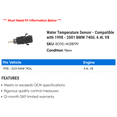 thumbnail image 2 of Water Temperature Sensor - Compatible with 1998 - 2001 BMW 740iL 4.4L V8 1999 2000, 2 of 2