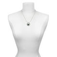 thumbnail image 3 of Delight Jewelry Silvertone Green Enamel 2-D Turtle Spinner Silver-tone You Mean the World to Me Ring Necklace, 18", 3 of 4