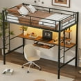thumbnail image 3 of Twin XL Loft Bed boasting High Guardrail & Double Ladder, Sturdy & Stylish Black Design, 3 of 19