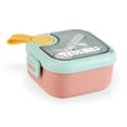 thumbnail image 3 of Bebé Almuerzo Almuerzo Cuchara Portátil Seguridad Bloqueo Niños Almacenamiento Recipiente Tazón Lavable Vajilla Vajilla Con Lid Green Pink Scienceny HA011318-01, 3 of 6