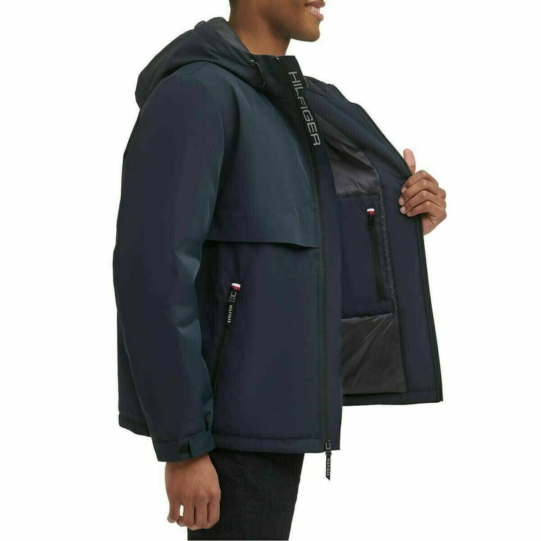 Tommy Hilfiger Men's Performance Hooded Jacket Blue navy Size XL