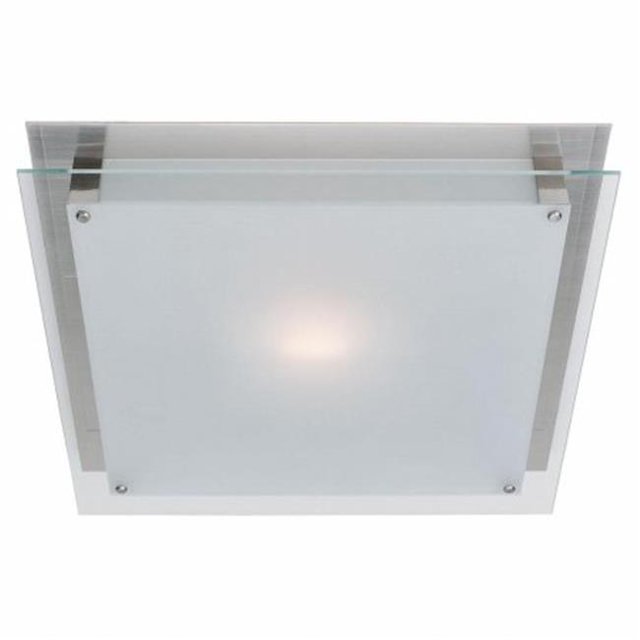 Access Lighting 50033-BS-FST Vision 1 Light Wall Fixture or Flush-Mount - Brushed Steel