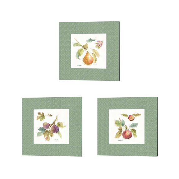 Metaverse Lisa Audit 'Orchard Bloom Border' Canvas Art (Set of 3)