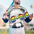 thumbnail image 5 of Vsdgher Panda with Sun glasses Mens T-Shirts Baseball Vintage Fashionable Lightweight Casual Crew Neck Slim Fit with Long Sleeves-Large, 5 of 7