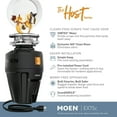 thumbnail image 3 of Moen EX75C 3/4 Horsepower Host Series Continuous Feed Garbage Disposal - Corded, 3 of 9