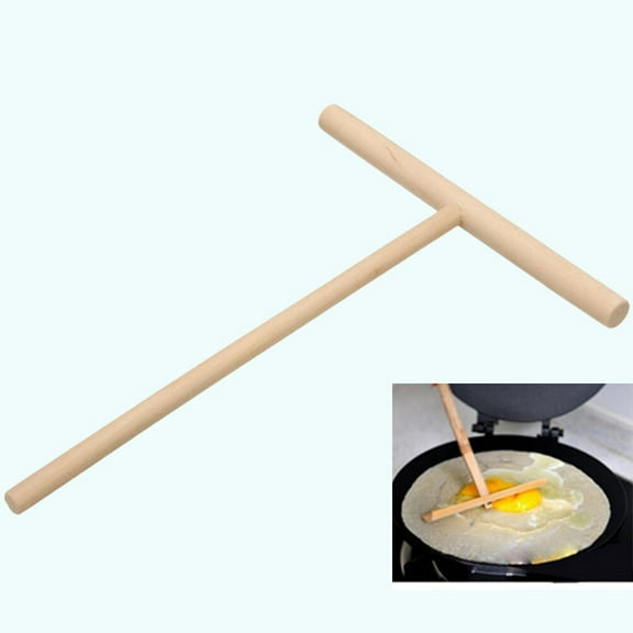 BESTOYARD Crepes Spreader Tool Wood Crepe Pancake Batter Spreader 1Set