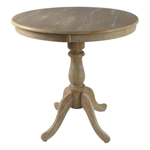 Carolina Classics Fairview Table de Bar à Piédestal Rond de 36 Pouces en Bois Flotté Naturel
