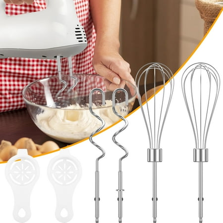 

AEVXKHI 8PCS Rustproof Stainless Steel Dough Hooks Nonstick Hand Mixer Beaters and Hand Mixer Dough Hooks for Beating Eggs Butter Sugar