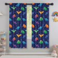 thumbnail image 5 of Blackout Kids Curtains,Dark Blue Dinosaurs Colorful Pattern Childrens Insulated Curtains Set Of 2,Bedroom Essentials,Toddler Room Decor 42"x63", 5 of 5