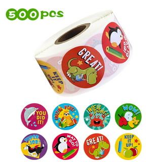 Stickers for Kids Students Adorable Round Dinosaur Animal Encouraging  Stickers in 8 Designs Teacher Encouraging Reward Gifts for Kids Reward  Stickers(500 Per Roll,1.5”) 