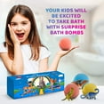 thumbnail image 4 of Big Bath Bombs for Kids with Surprise Inside Amazing DINOSAUR Big Toys Handmade in USA Natural and Safe by Relaxcation 3 Set, 4 of 7