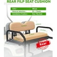 thumbnail image 3 of SCITOO Rear Replacement Cushions for Golf Cart Rear Seat, Golf Cart Cushion Back Seat for EZGO TXT RXV ST for ST Sport for Valor Models for Club Car, Wheat, Rear, 2 Piece Set, 3 of 5