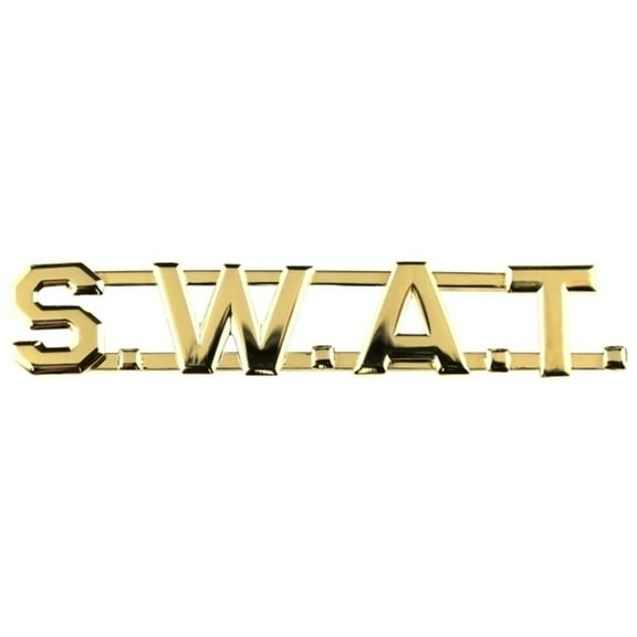 S.W.A.T. Die Struck Letters, 2 Posts  Clutch Backs, Pairs, 1/2 High