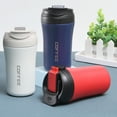 thumbnail image 4 of Insulated Coffee Vacuum Coffee Cup 304 Stainless Steel Inner Travel Mug Double Wall Coffee Tumbler Reusable Thermal Cup With Lid And 201 Stainless Steel Outer For Home Office, 4 of 9