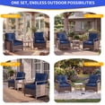 thumbnail image 6 of NestNook 3-Piece Wicker Patio Furniture Set with Side Table, High-Back Deep Seating Outdoor Porch Furniture for Balcony, Deck, Backyard, 6 of 10