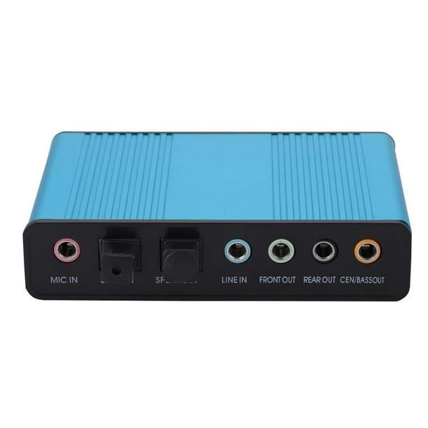Acheter Carte son externe bleue à 6 canaux, son Surround 5.1, adaptateur de carte  son Audio optique externe USB