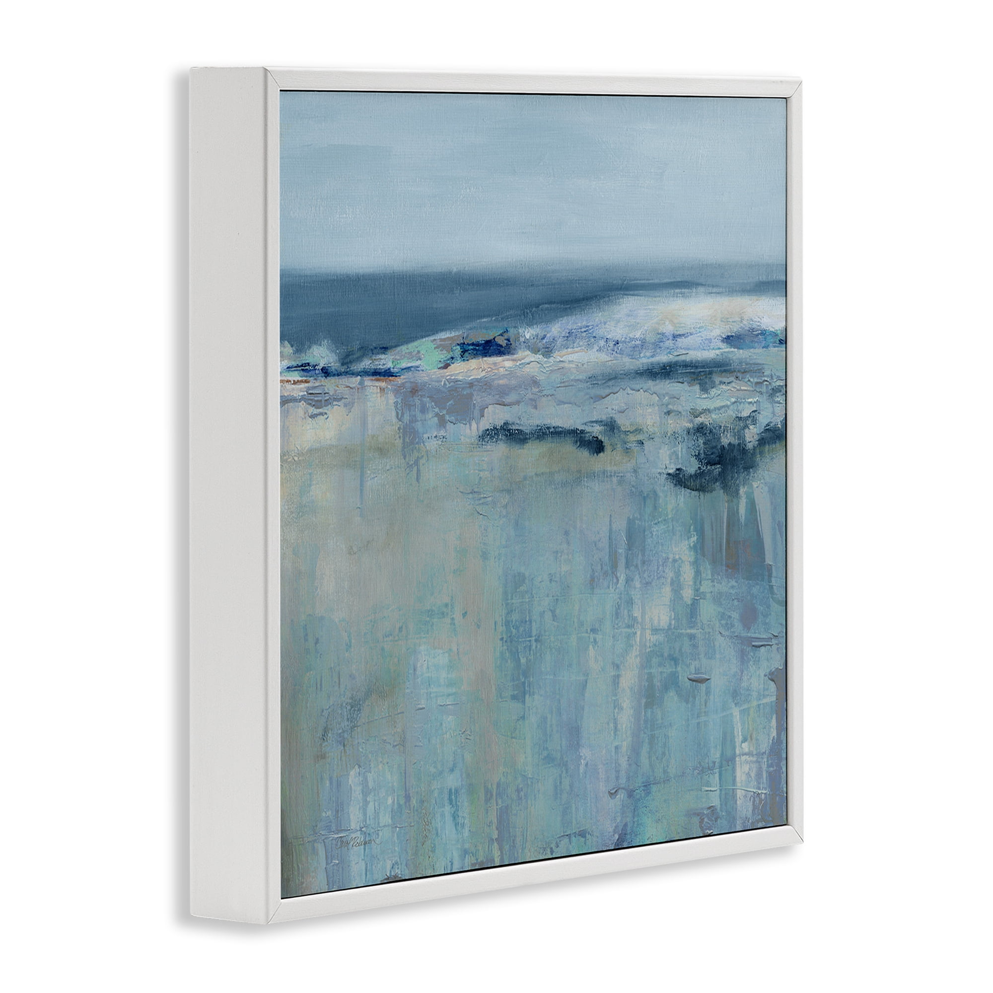 Stupell Industries Serene Abstract Pastel Seascape White Framed Giclee Art, design by Carol Robinson