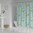thumbnail image 3 of Bath Shower Curtain Liners 66"x72", Botanic Flower Leaf PlantPolyester Waterproof with 12 Curtain Hooks Bathroom Accessories Decoration, 3 of 5