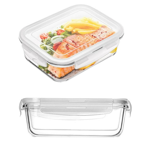 Glass Food Storage Containers with Snap Locking Lids,1 Pack 410ml Glass Meal Prep Containers,Airtight Lunch Containers for Lunch Meal Prep & Leftovers, Microwave, Oven, Freezer and Dishwasher