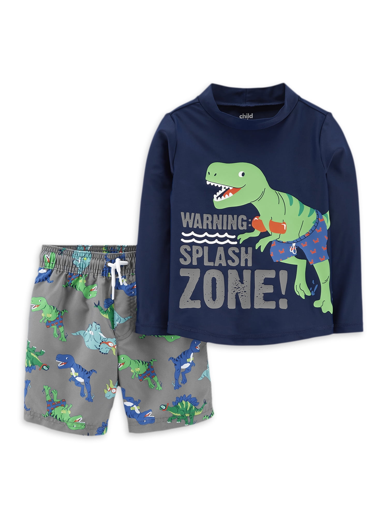 carter's dinosaur swim trunks