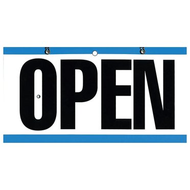 Hillman Group 848653 6 x 12 in. Plastic Two-Sided Open & Closed Sign ...