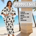 thumbnail image 7 of Xoenoiee Dog Paw Pattern Kaftan Dresses Plus Size V-Neck Women's Swimwear Cover Up Batwing Sleeves Mumu Caftan Long Maxi Beach Dress with Side Slits, 7 of 7