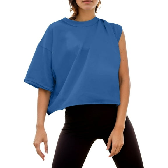 Women's New Short Sleeve Yoga Casual Loose Sports T Shirt Women's Basic Tee - Soft Cotton Crew Neck Top for Comfort