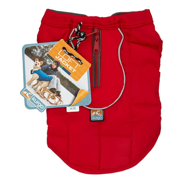 Kurgo Loft Dog Coat, Extra Small, Red