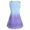 thumbnail image 2 of Más el tamaño de impresión del tinte del lazo de la túnica sin mangas Rosegal Camisetas sin mangas de talla grande, 2 of 5