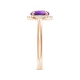 thumbnail image 3 of ANGARA Natural 1.7 Ct. Amethyst with Diamond Halo Ring in 14K Rose Gold for Women (Ring Size: 12), 3 of 9