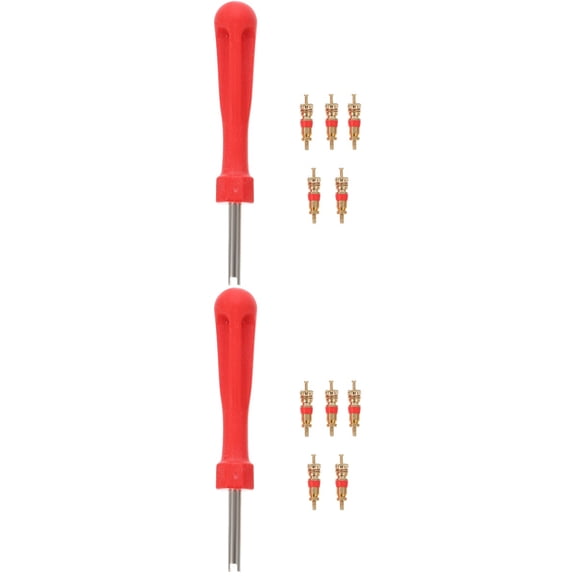 Set of 2 Tire Repair Install Removal Tool Valve Caps