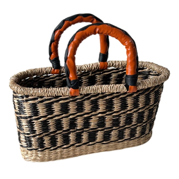 Bolso de mano Yinane tejido de paja tipo cartera moderno ligero para ir de compras